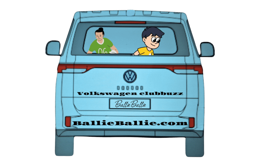 Volkswagen cubbuzz achterkant voetbal BallieBallie