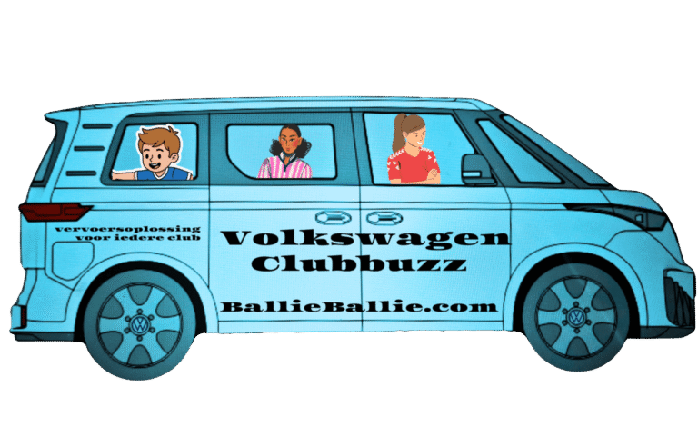Volkswagen cubbuzz zijkant voetbal BallieBallie